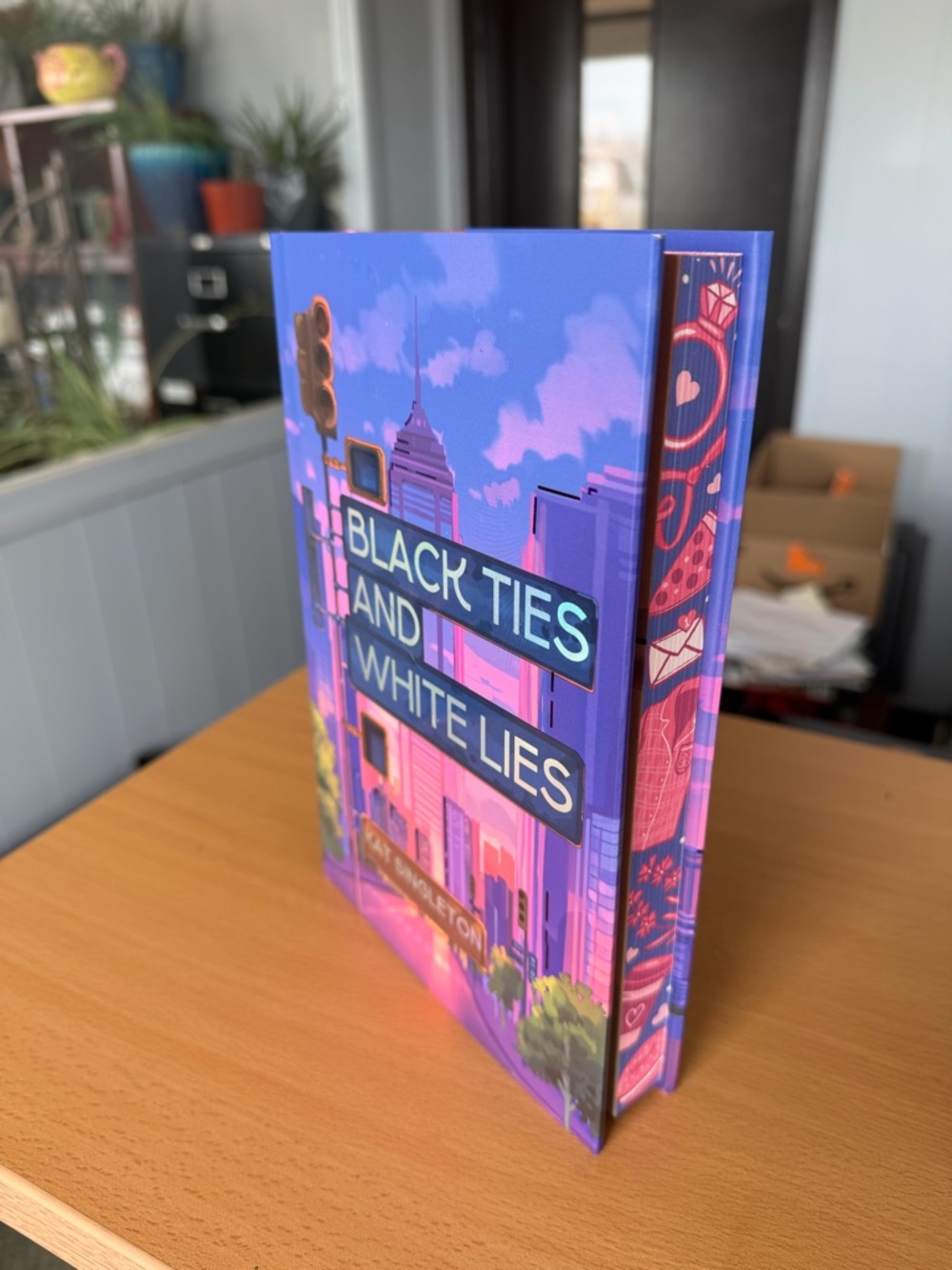 Black Ties and White Lies Hardcover Book with Sprayed Edges